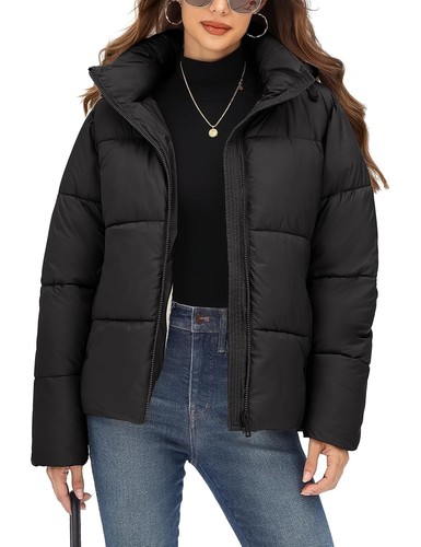 Womens puffer jacket - puffer, short
